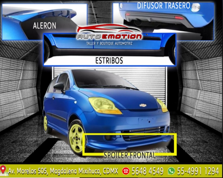 Kit Deportivo Chevrolet Matiz Fiber Glass Autoemotion